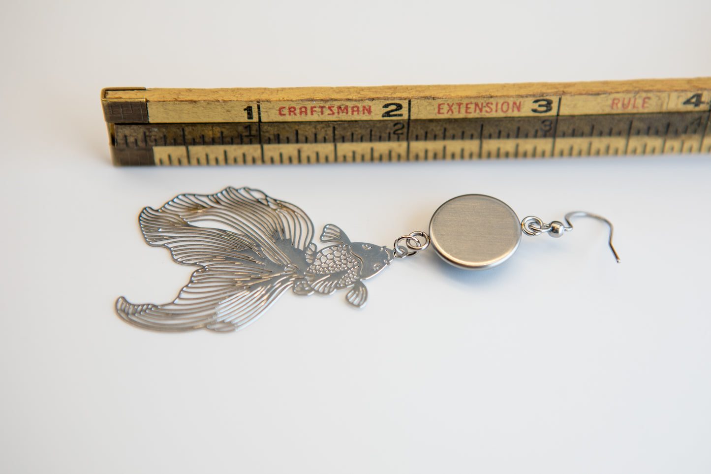 Koi Fish Art Nouveau Stainless Steel Earrings