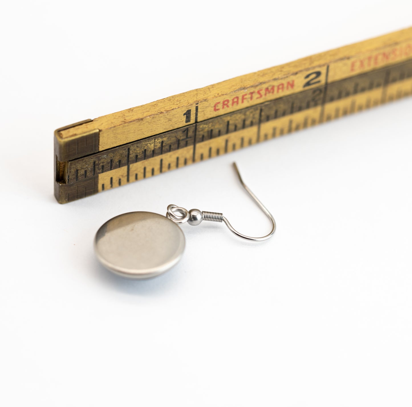 Ice Fog Stainless Steel and Glass Earrings Small