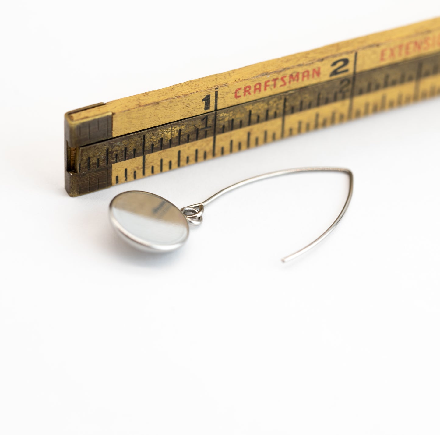 Mountain Sun Stainless Steel and Glass Long Earrings Small