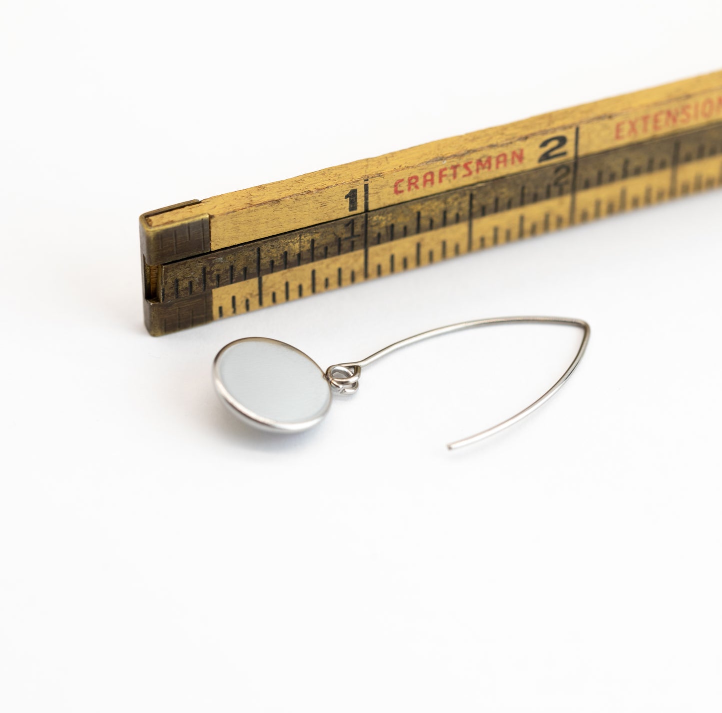 Fireweed Stainless Steel and Glass Long Earrings Small