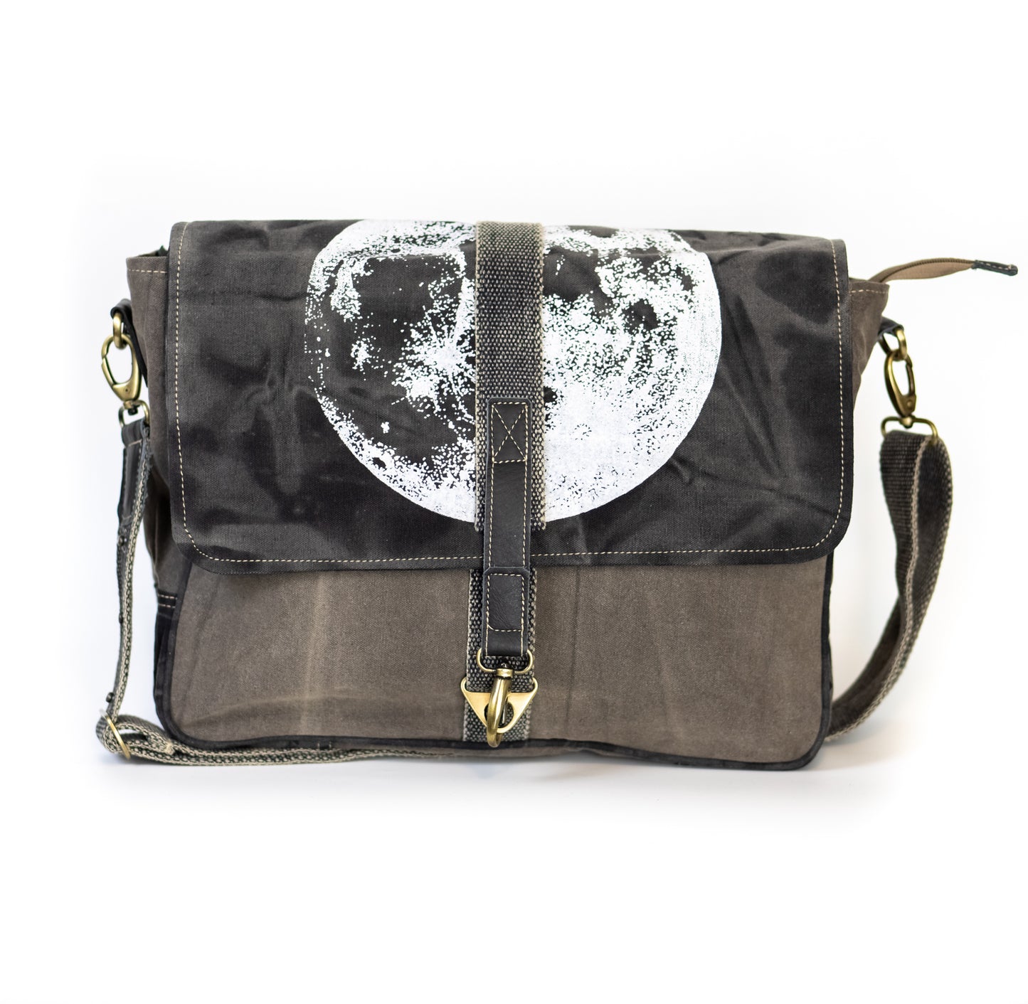 Full Moon Recycled Medium Canvas Laptop Bag