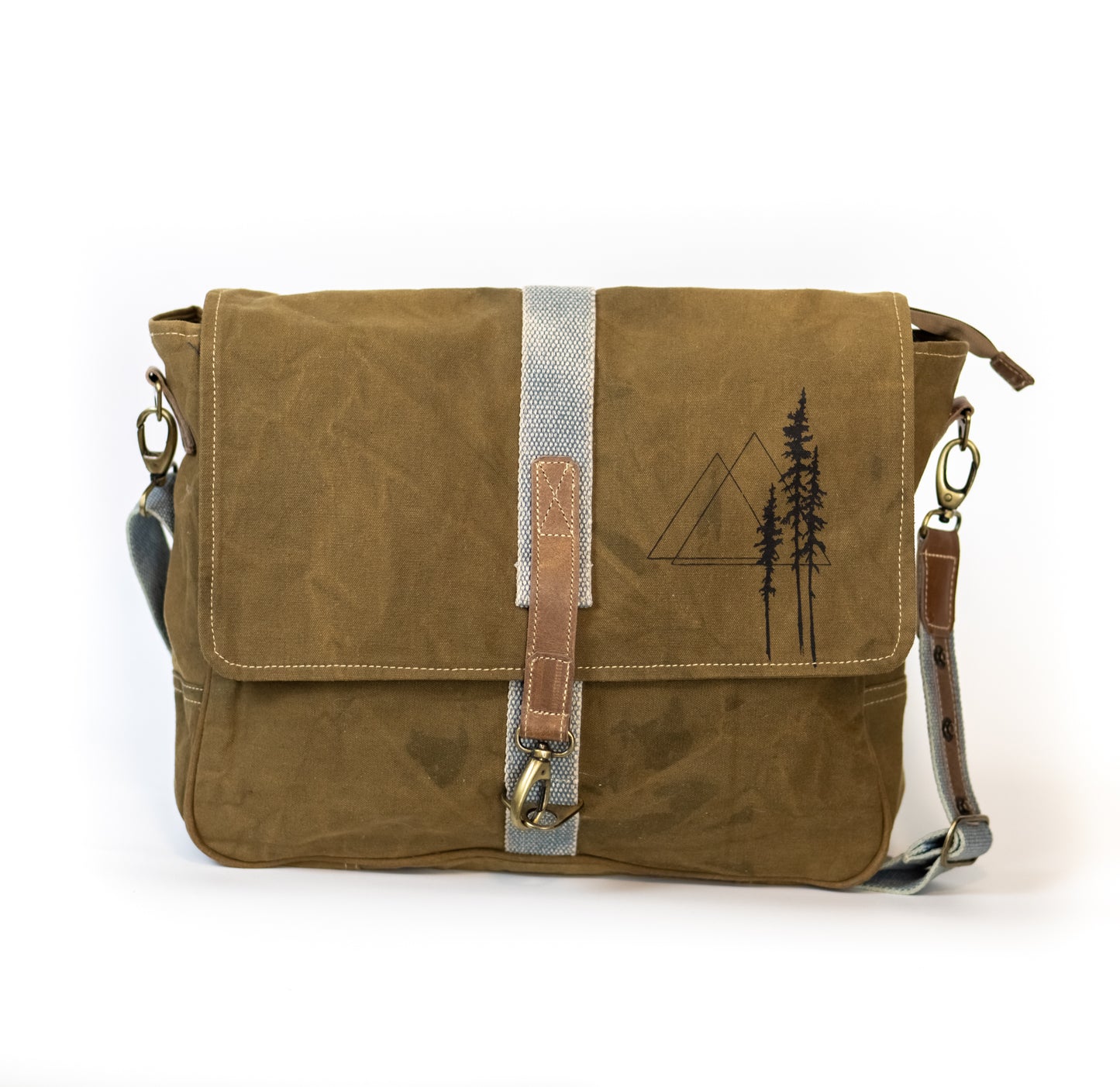 Black Spruce Triad Recycled Medium Canvas Laptop Bag