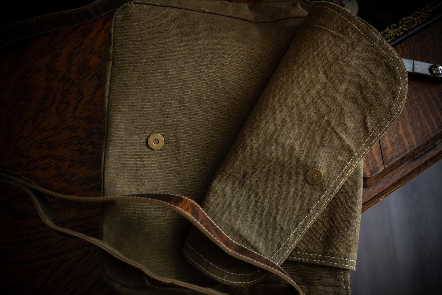 Forest Ferns Recycled Canvas Saddle Bag