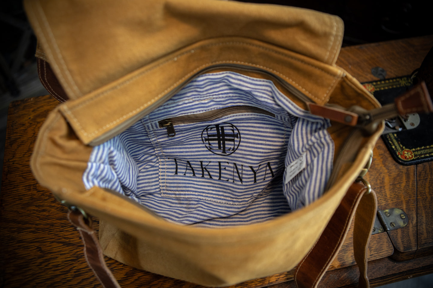 Moth Rising Recycled Canvas Saddle Bag