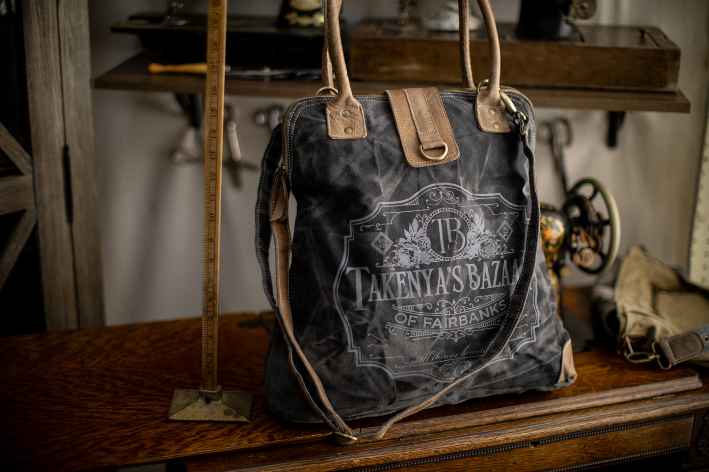 Takenya's Bazaar Recycled Canvas Carryall
