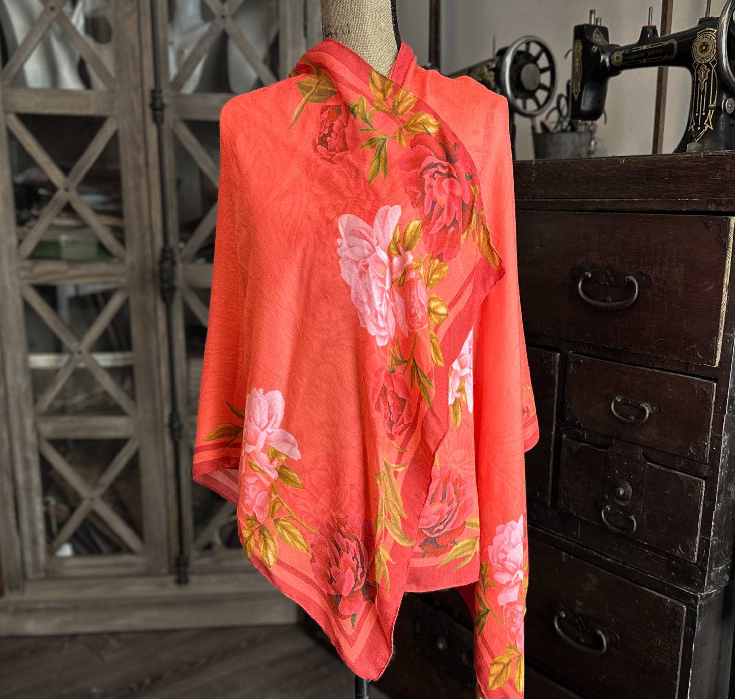 Coral Sunset - Rayon Scarf