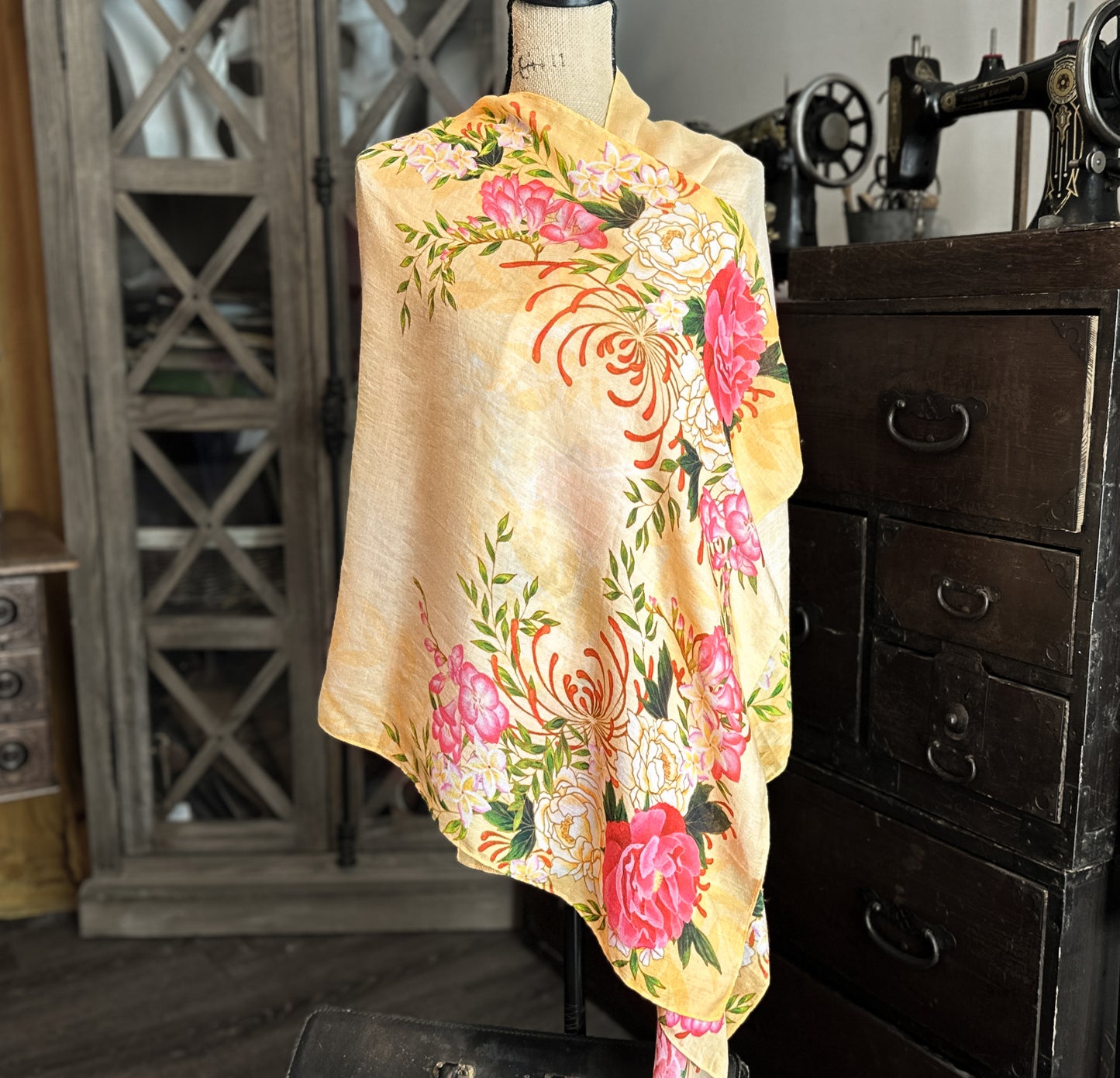 Sun Ray Floral - Rayon Scarf
