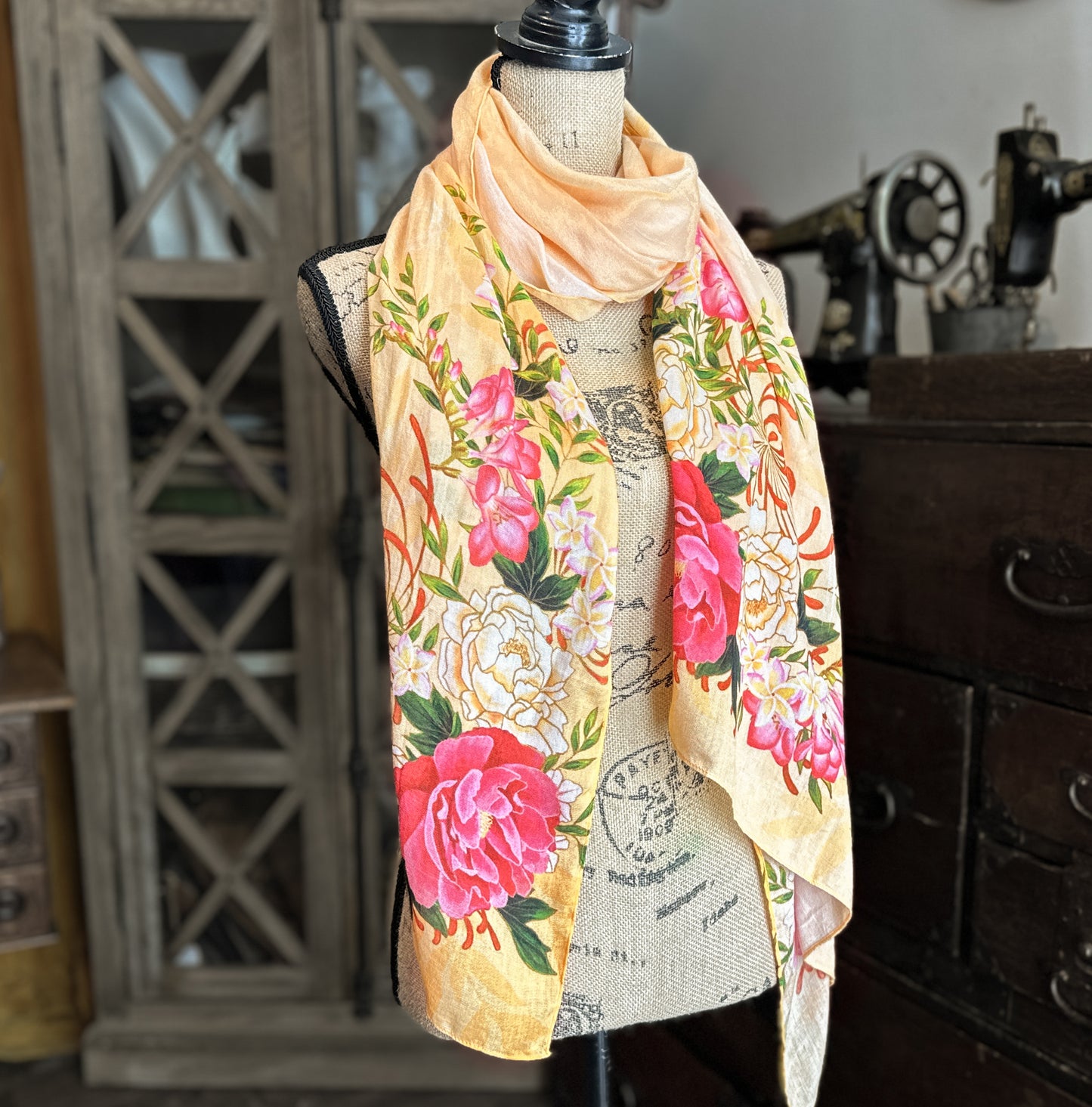 Sun Ray Floral - Rayon Scarf