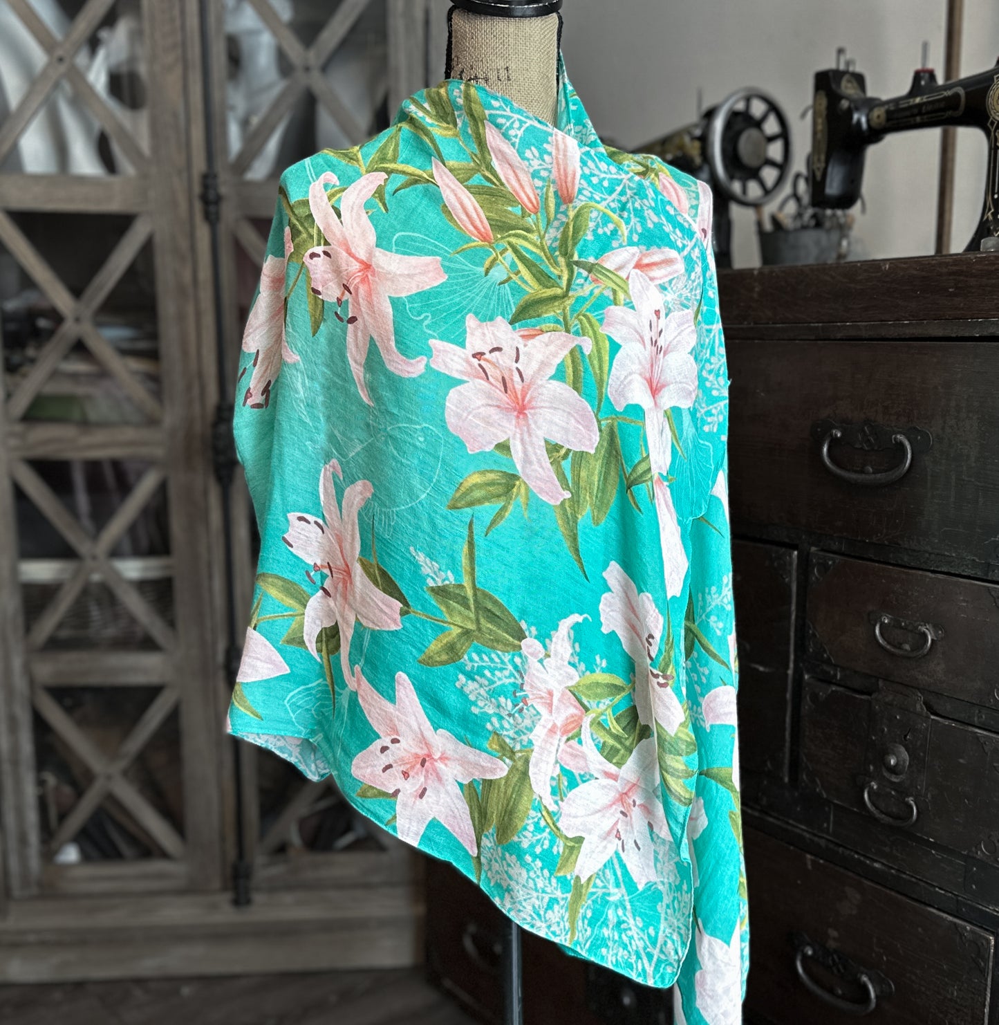 Aquatic Teal - Rayon Scarf