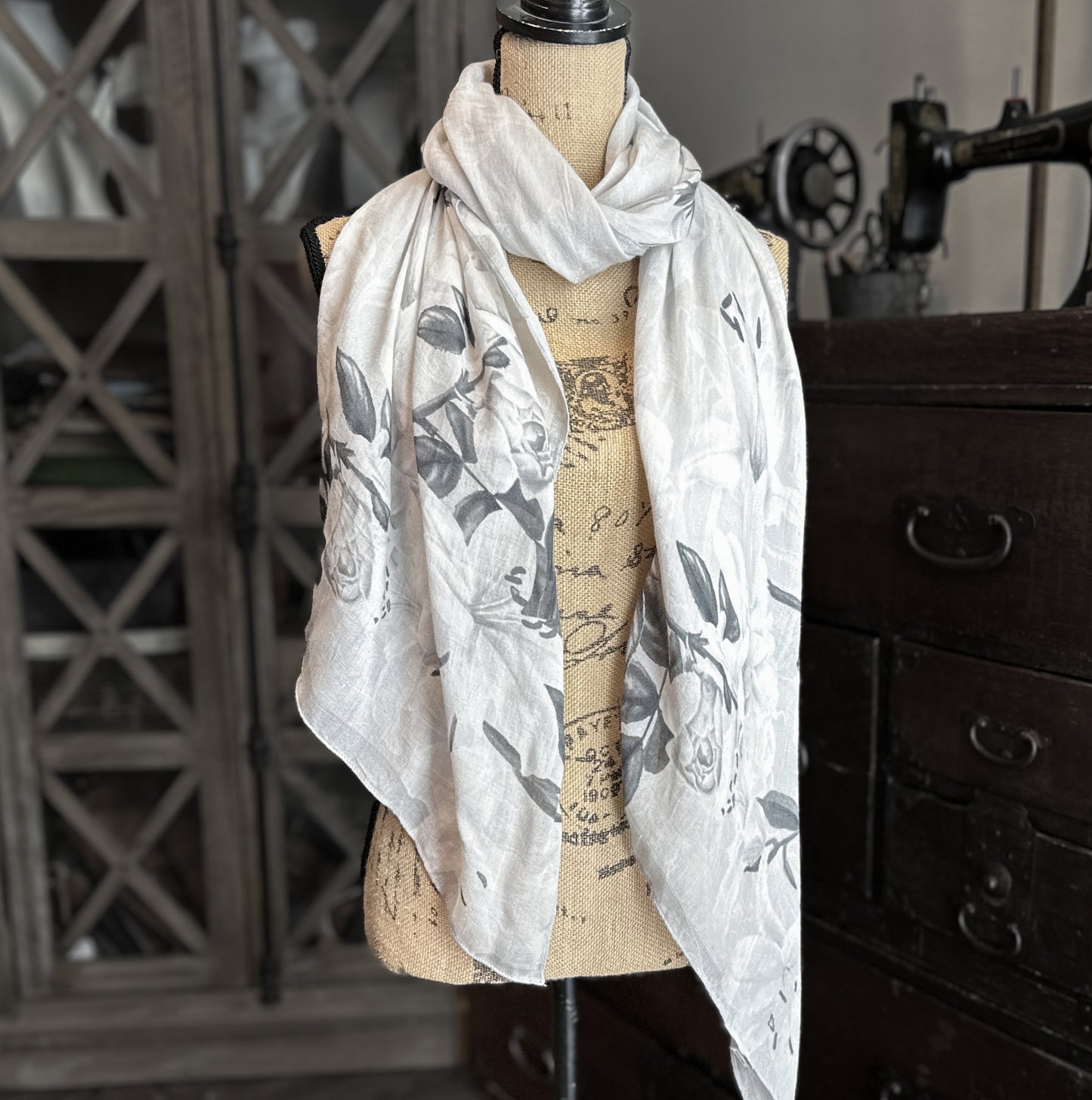 Sustained Grey - Rayon Scarf