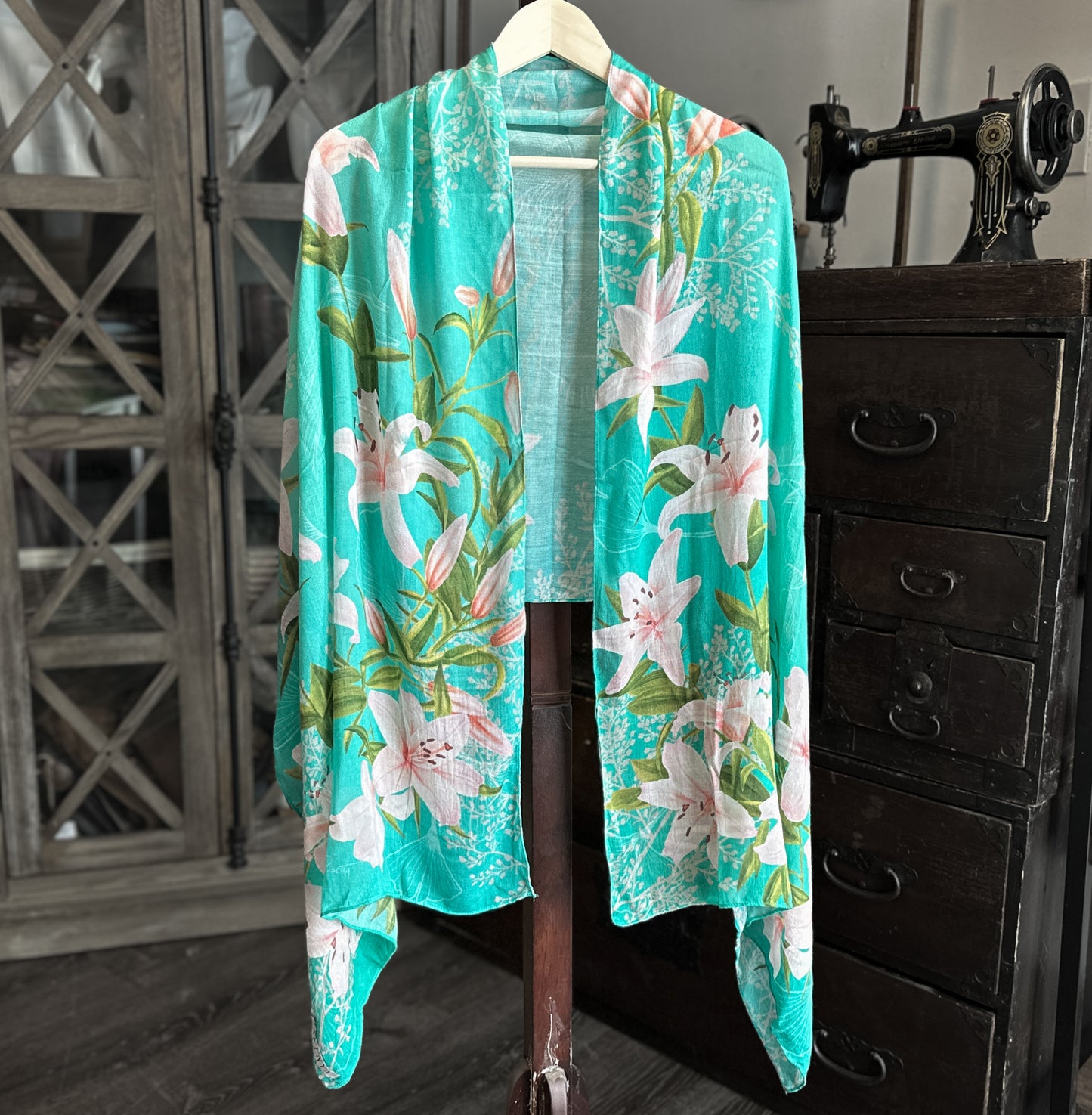 Aquatic Teal - Rayon Scarf
