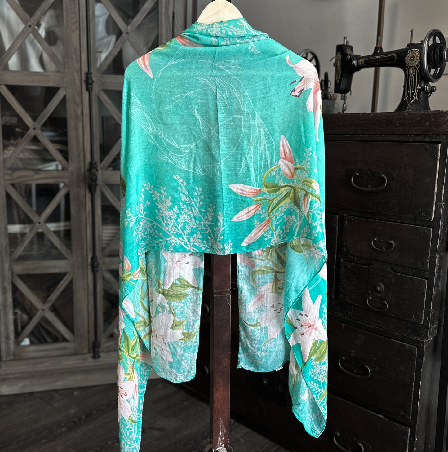 Aquatic Teal - Rayon Scarf