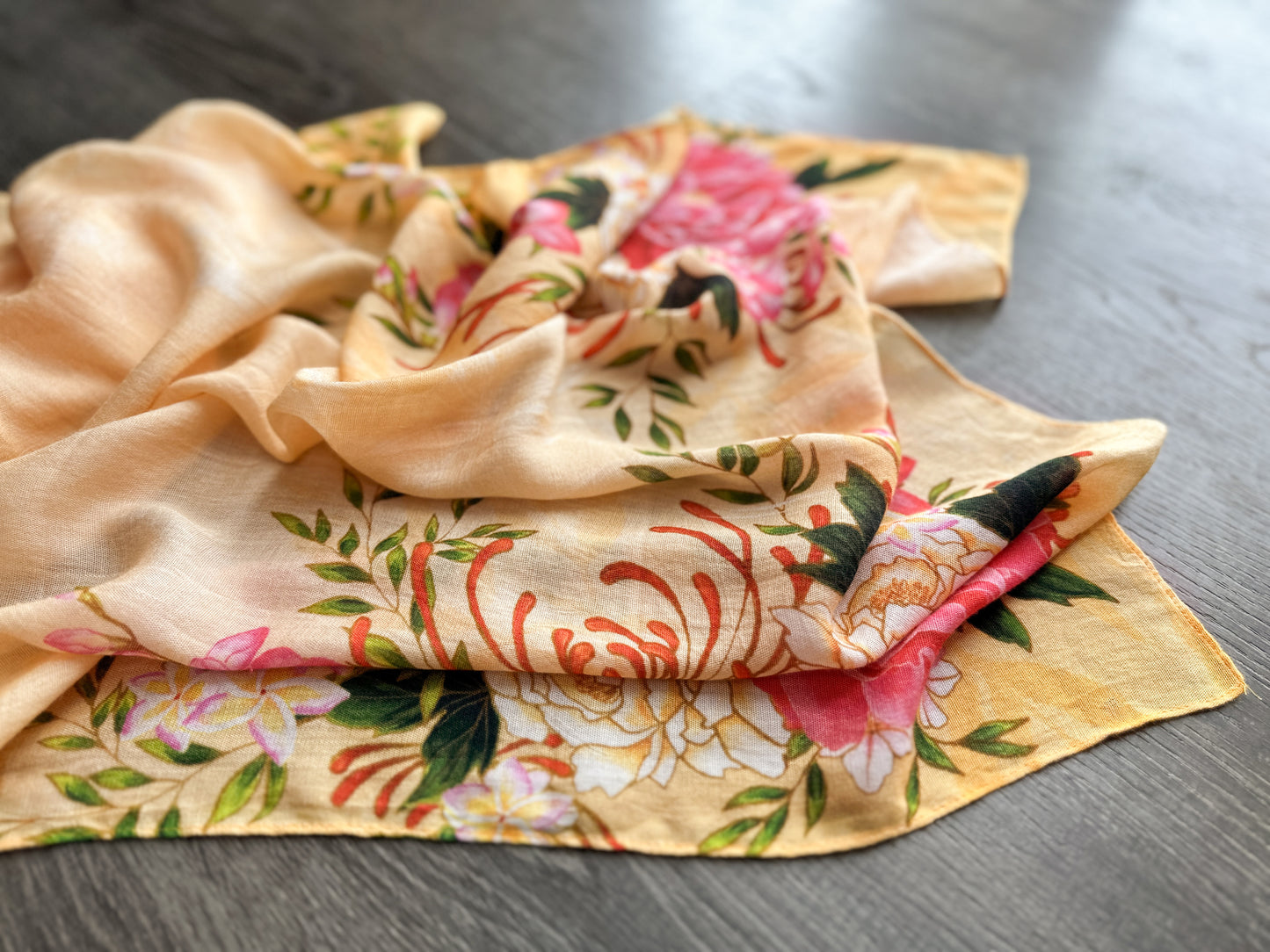 Sun Ray Floral - Rayon Scarf
