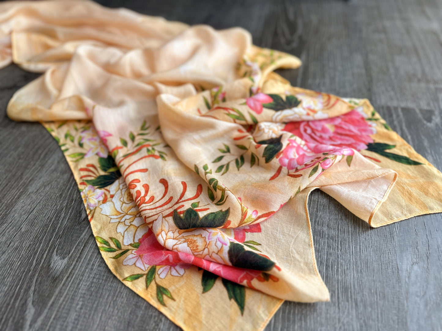Sun Ray Floral - Rayon Scarf