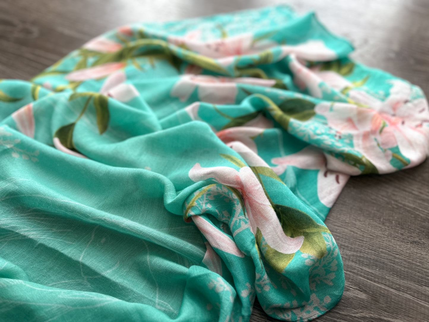 Aquatic Teal - Rayon Scarf