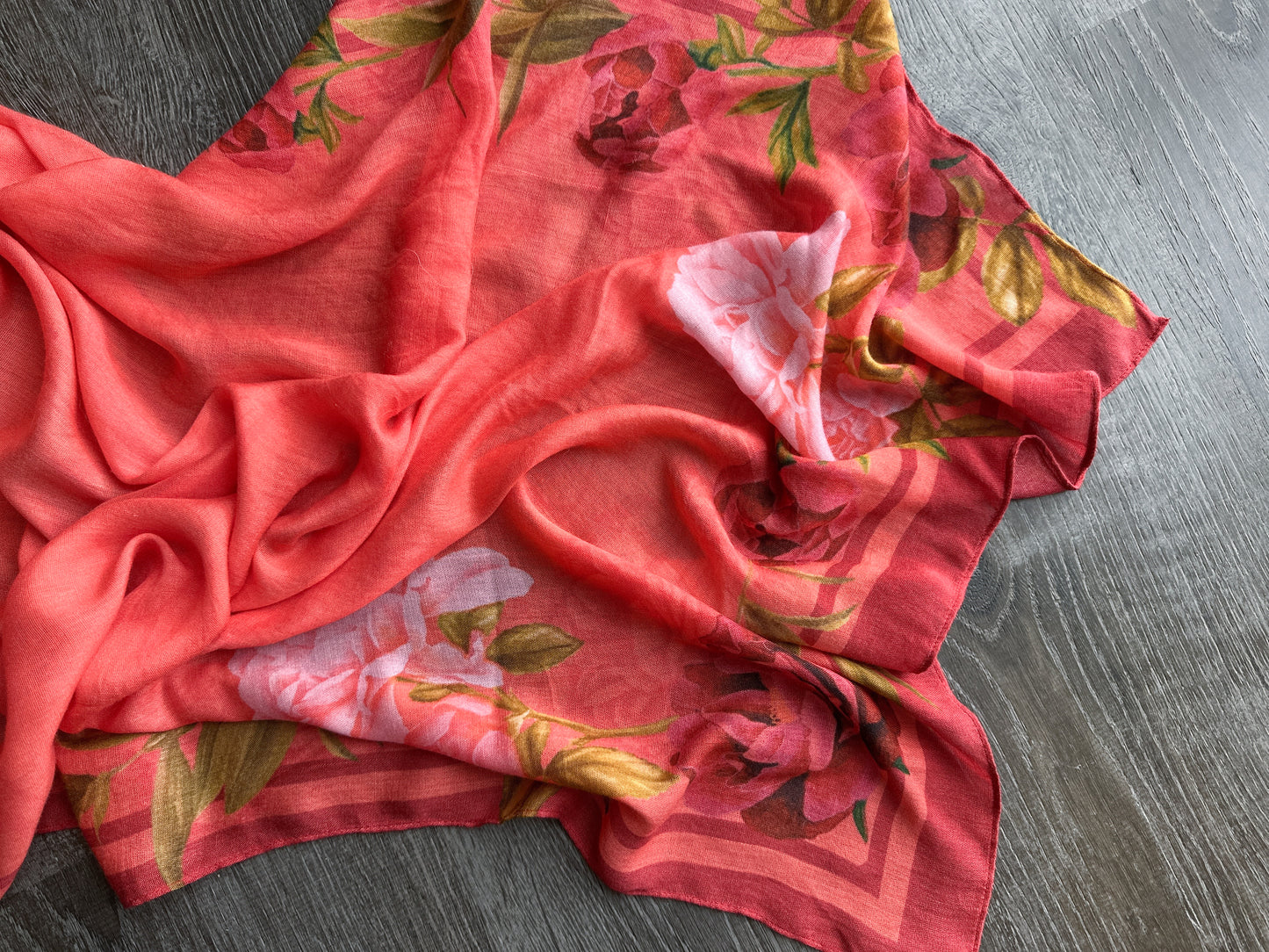 Coral Sunset - Rayon Scarf
