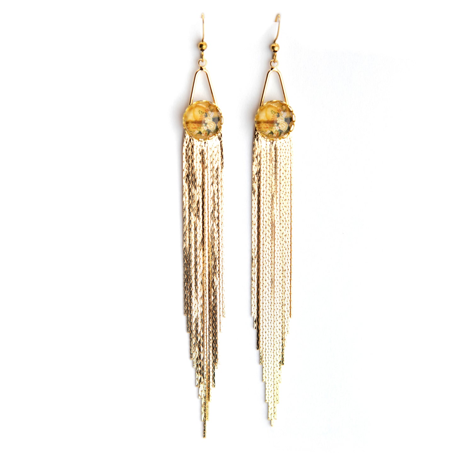 Floral Fringe Earrings