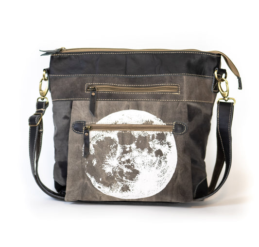 Full Moon Recycled Canvas Messenger