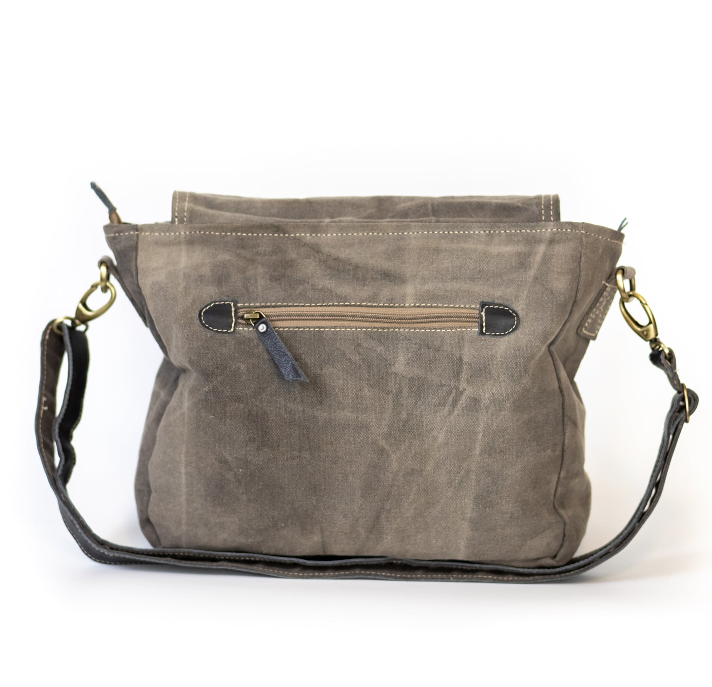 Circle of Koi Recycled Canvas Saddle Bag