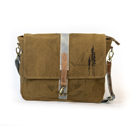 Black Spruce Triad Recycled Medium Canvas Laptop Bag