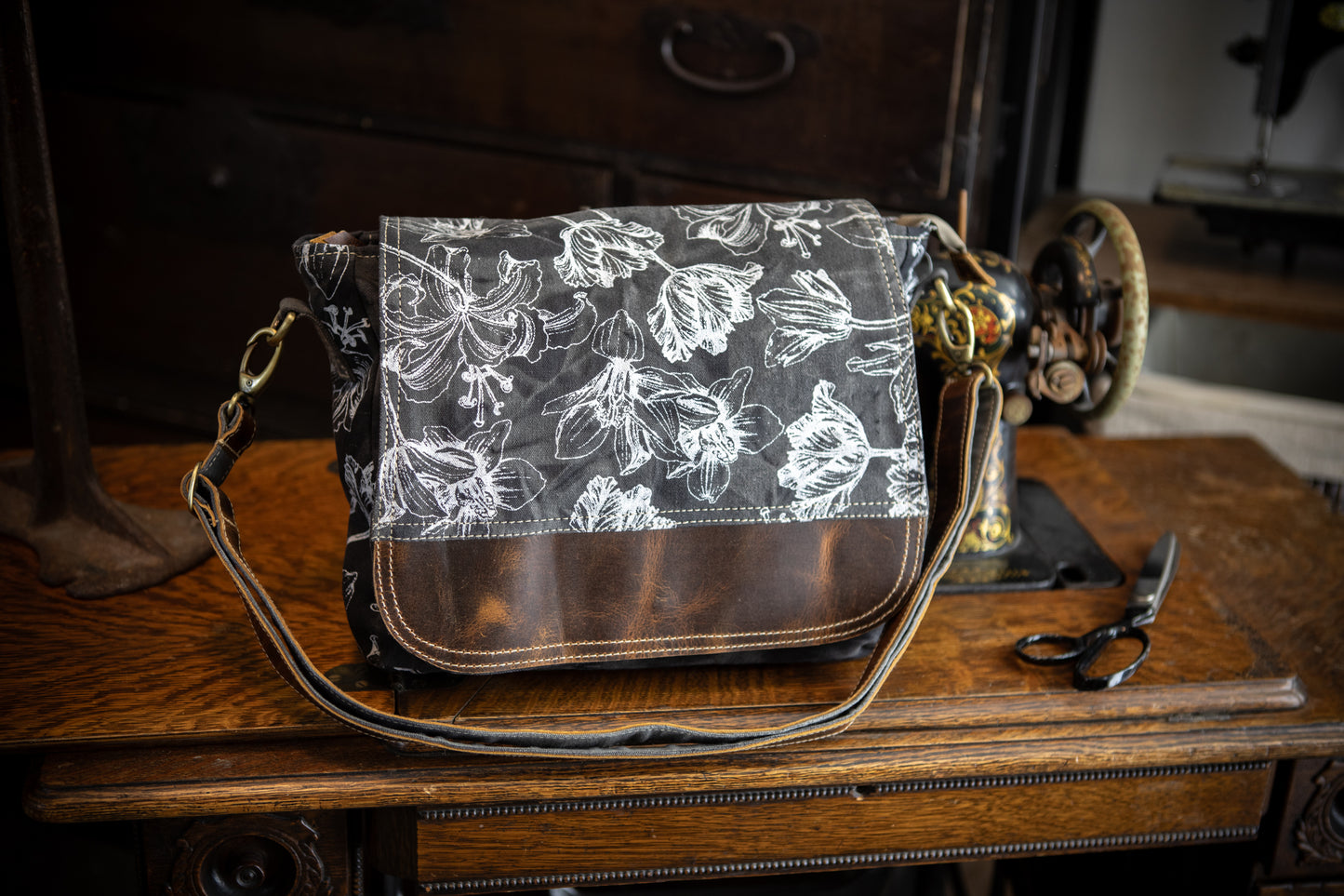 Wild Botanicals Recycled Canvas Saddle Bag
