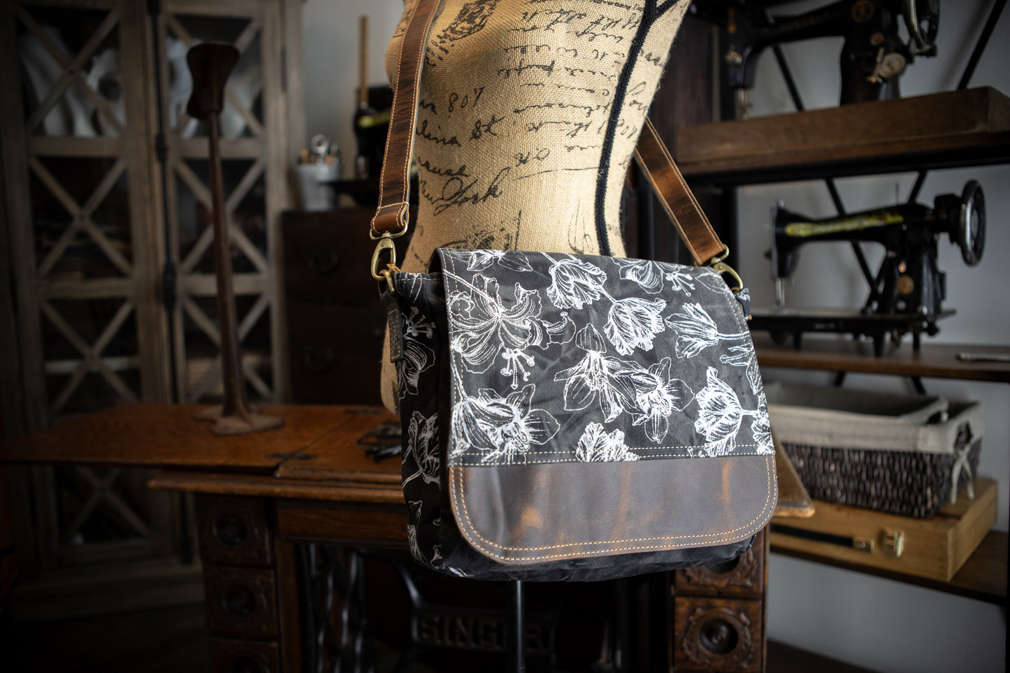Wild Botanicals Recycled Canvas Saddle Bag