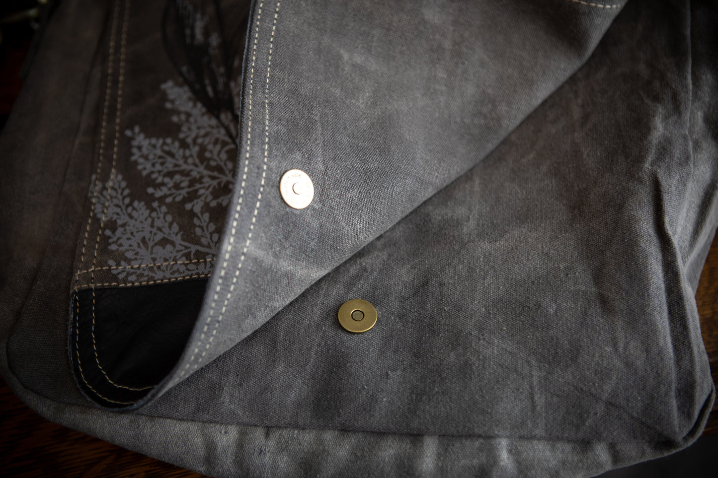 Circle of Koi Recycled Canvas Saddle Bag
