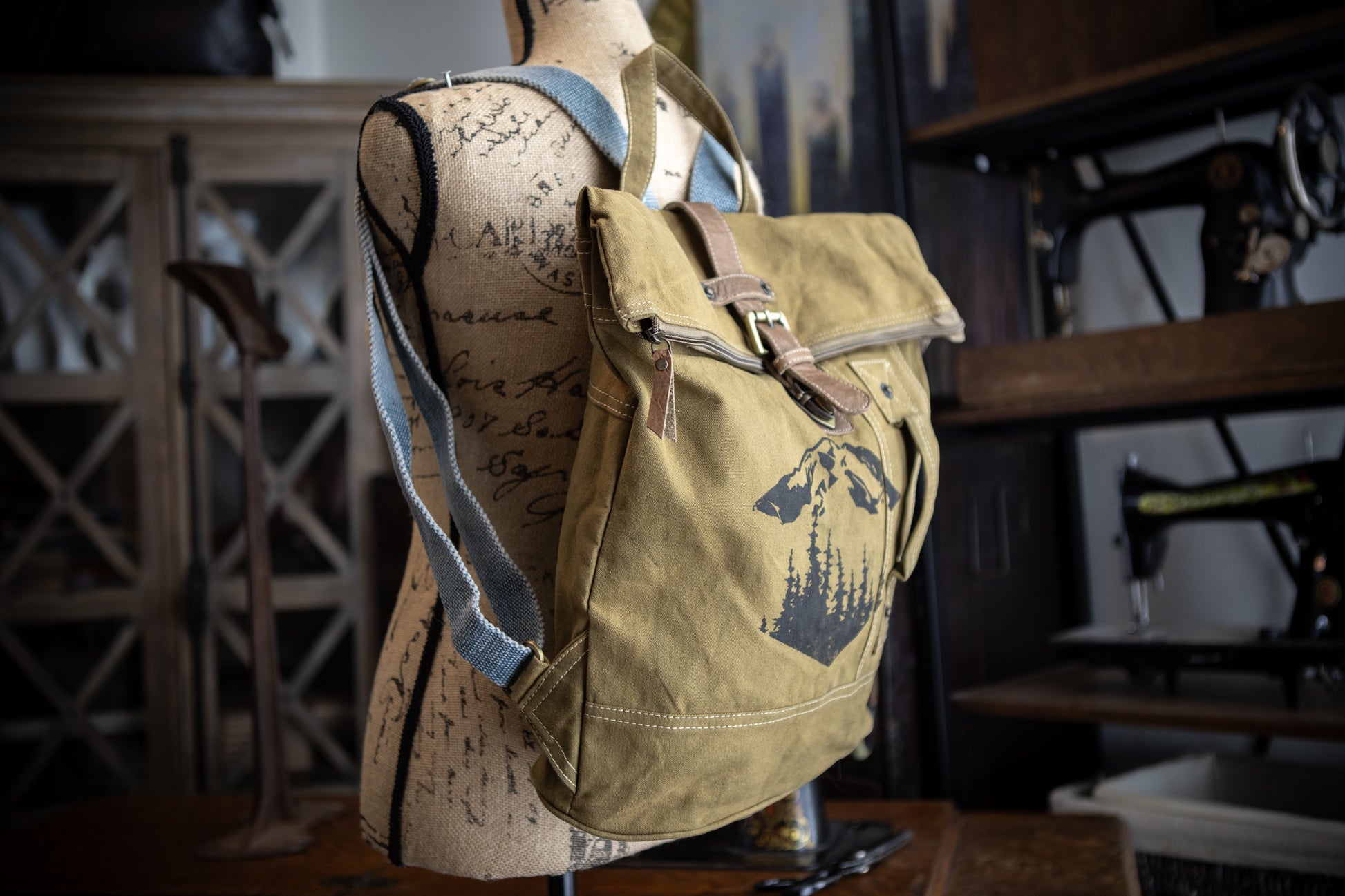 denali leather backpack Denali Recycled Canvas Backpack – TAKENYA