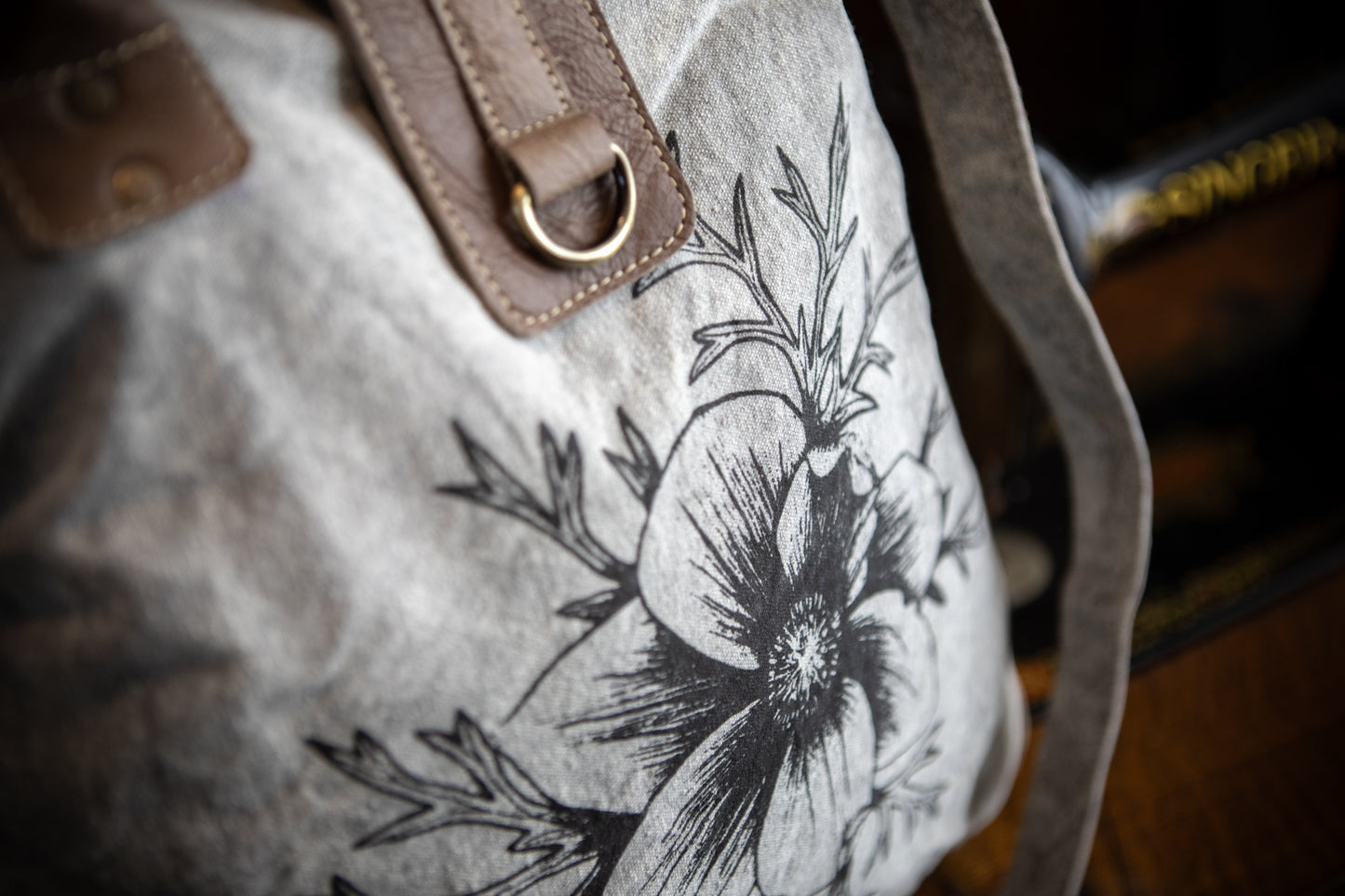 Pasque Flower Recycled Canvas Carryall