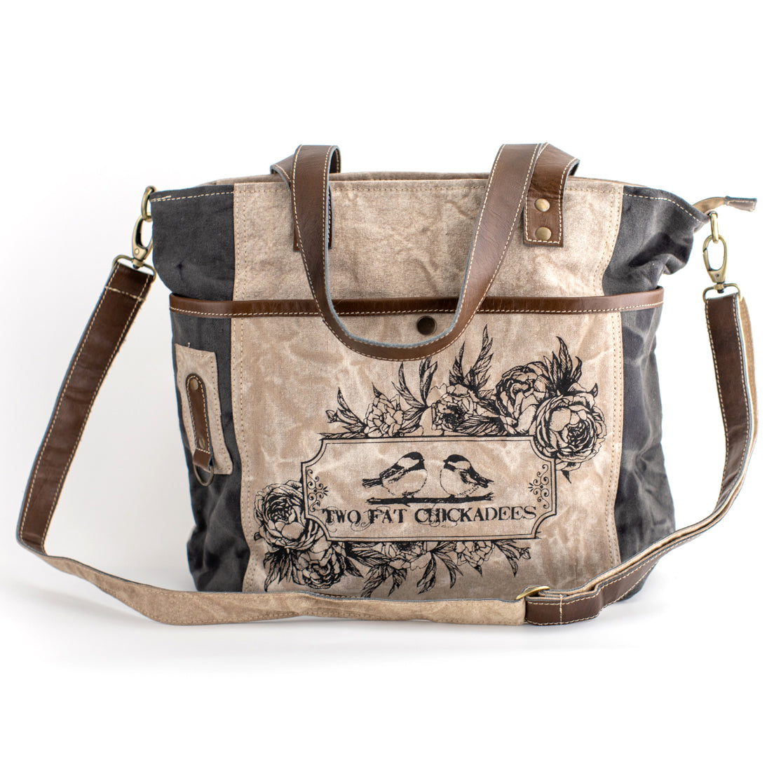 Two Fat Chickadees Recycled Canvas Tote