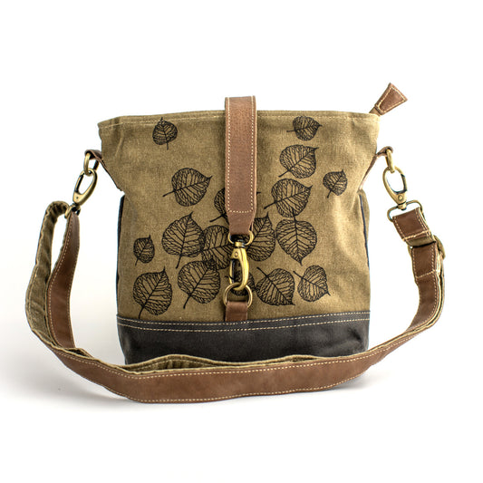 Leaves Recycled Medium Canvas Sling