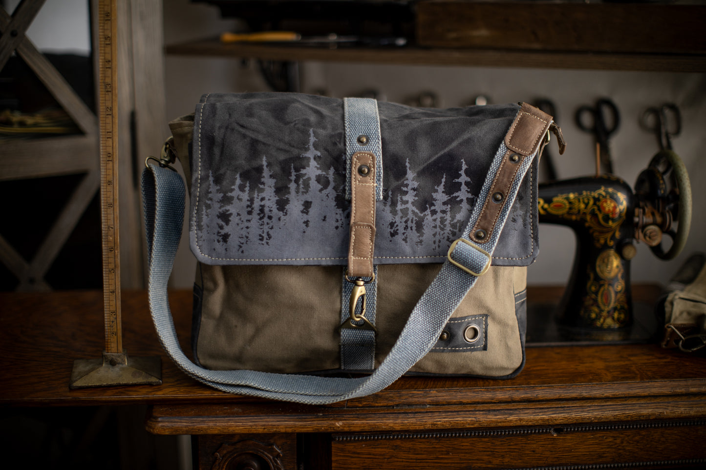 Black Spruce Recycled Medium Canvas Laptop Bag