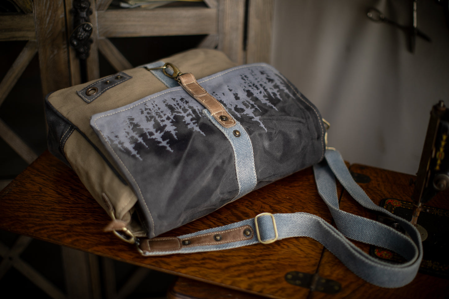 Black Spruce Recycled Medium Canvas Laptop Bag