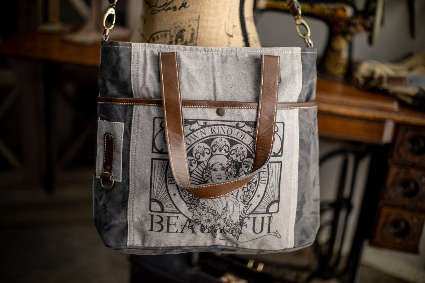 Beautiful Recycled Canvas Tote