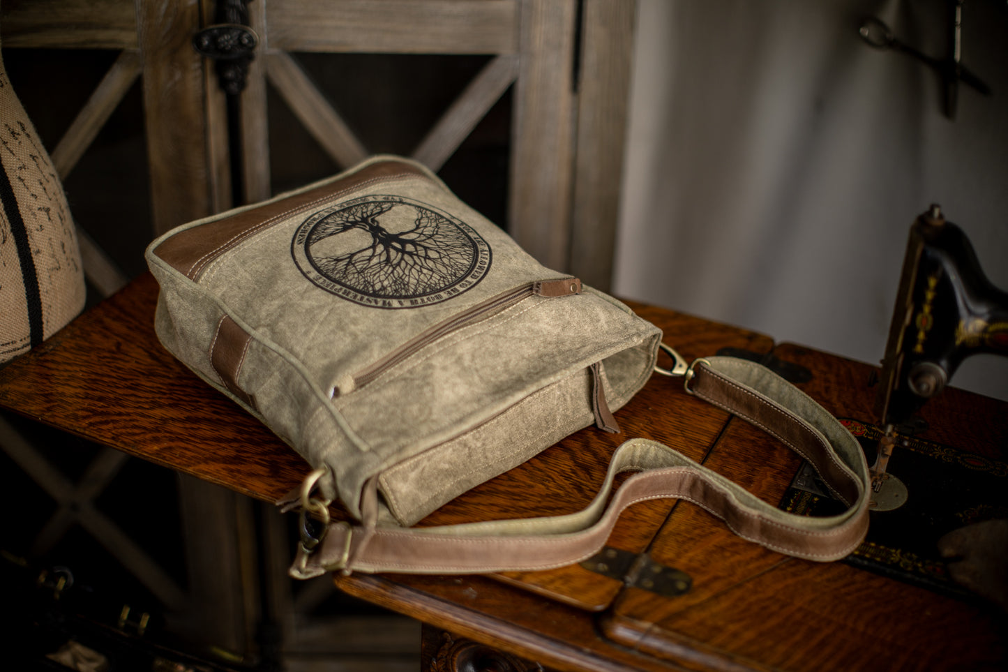 Masterpiece Recycled Medium Canvas Sling With Concealed Carry