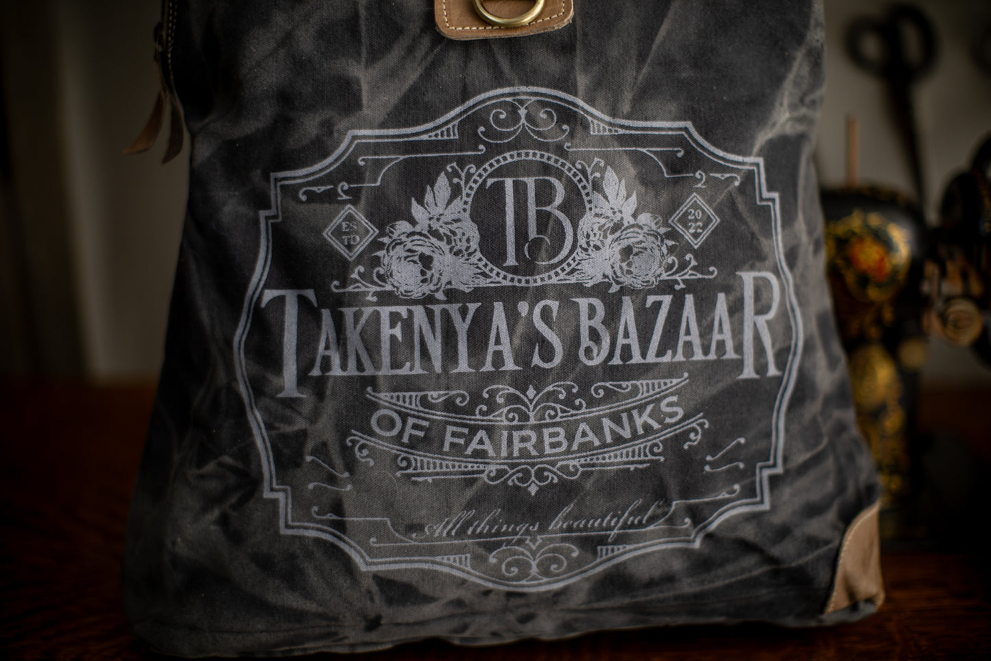 Takenya's Bazaar Recycled Canvas Tote