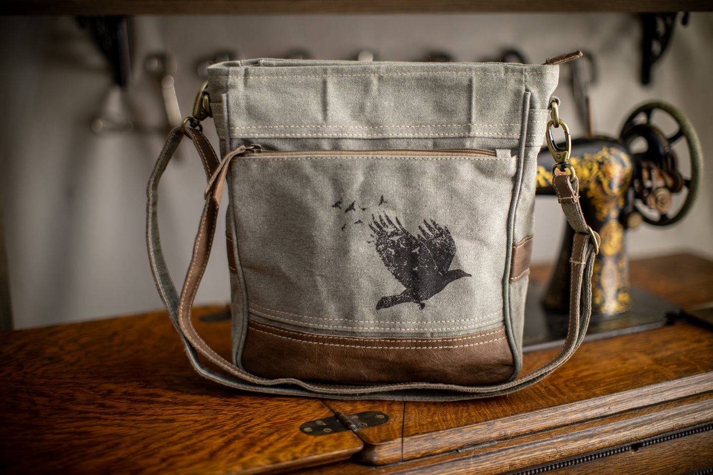 Breathe Recycled Medium Canvas Sling With Concealed Carry