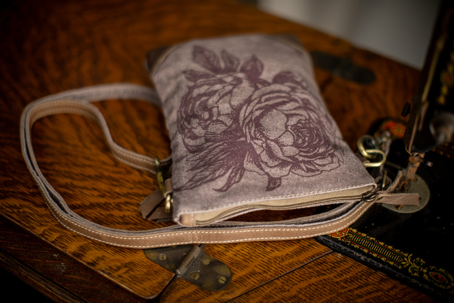 Peony Recycled Small Canvas Sling