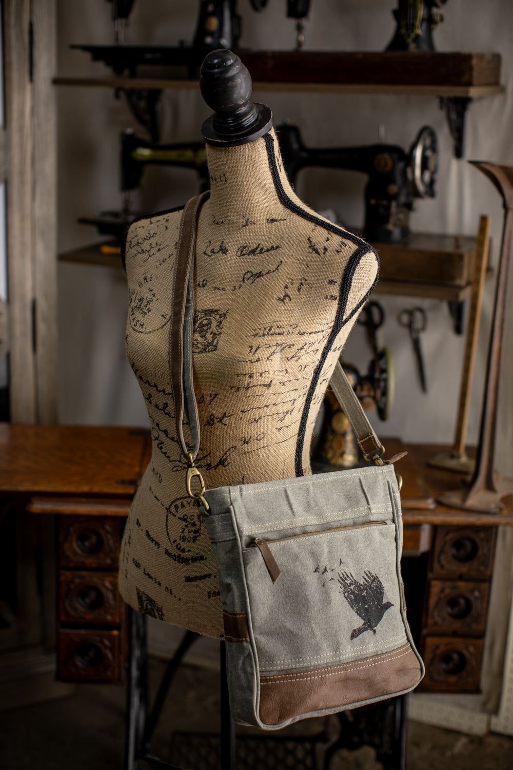 Breathe Recycled Medium Canvas Sling With Concealed Carry