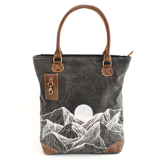 Mountains Recycled Canvas Tote