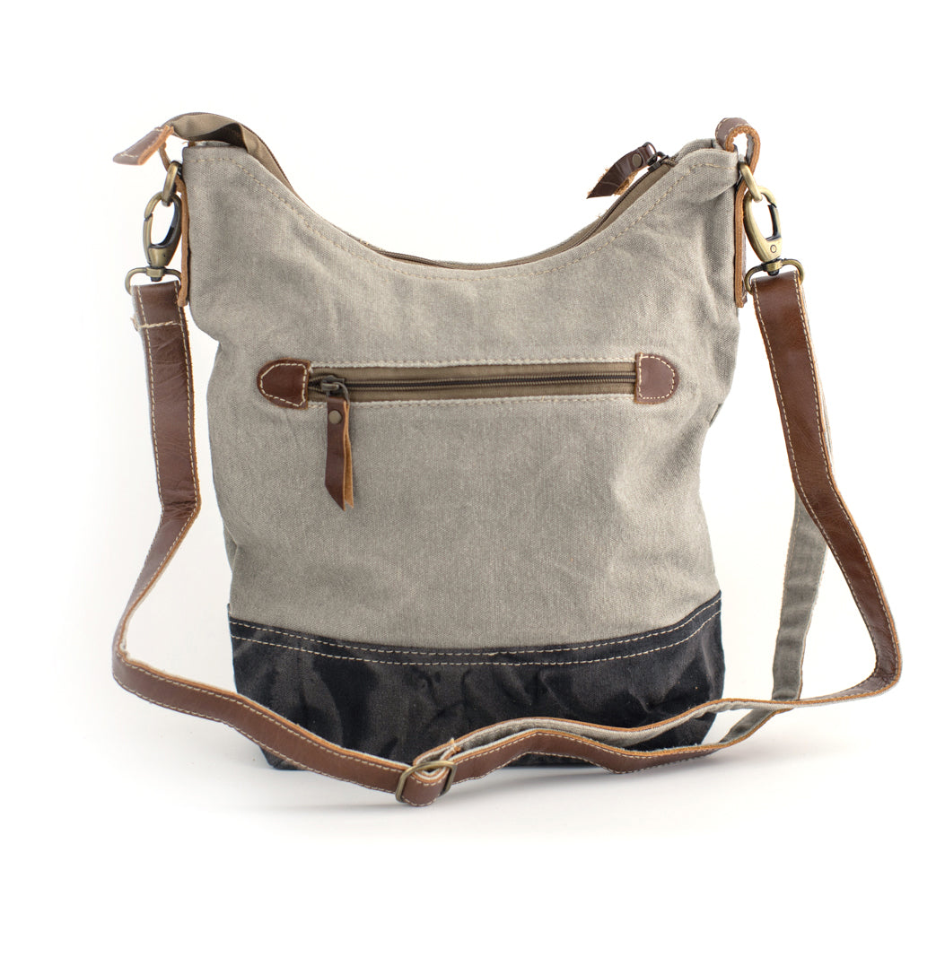 Black Spruce Recycled Medium Canvas Hobo Bag