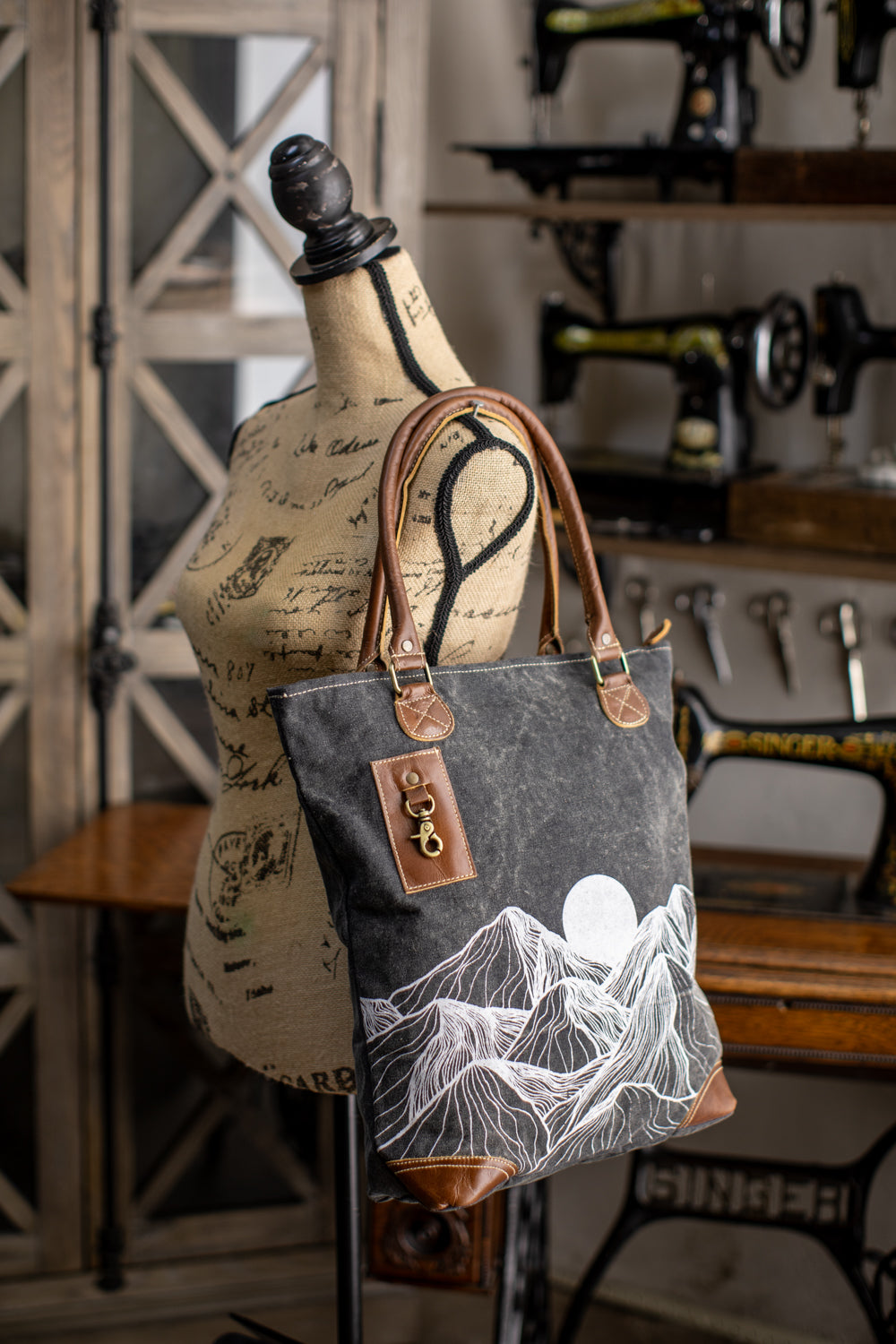 Mountains Recycled Canvas Tote