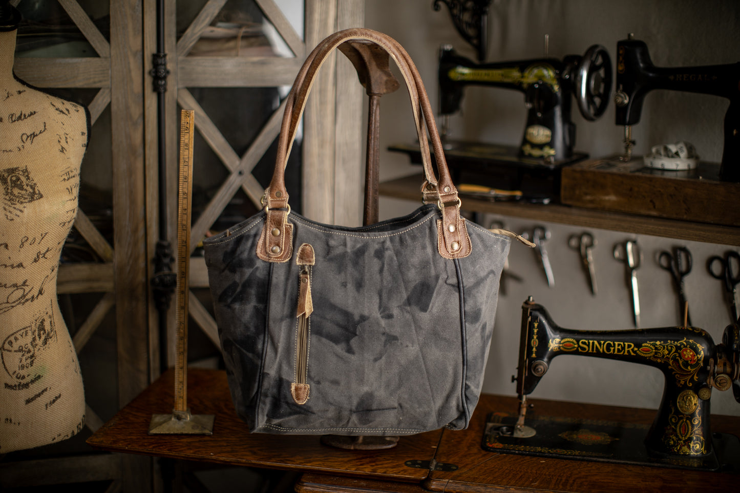 Pasque Flower Recycled Canvas Handbag