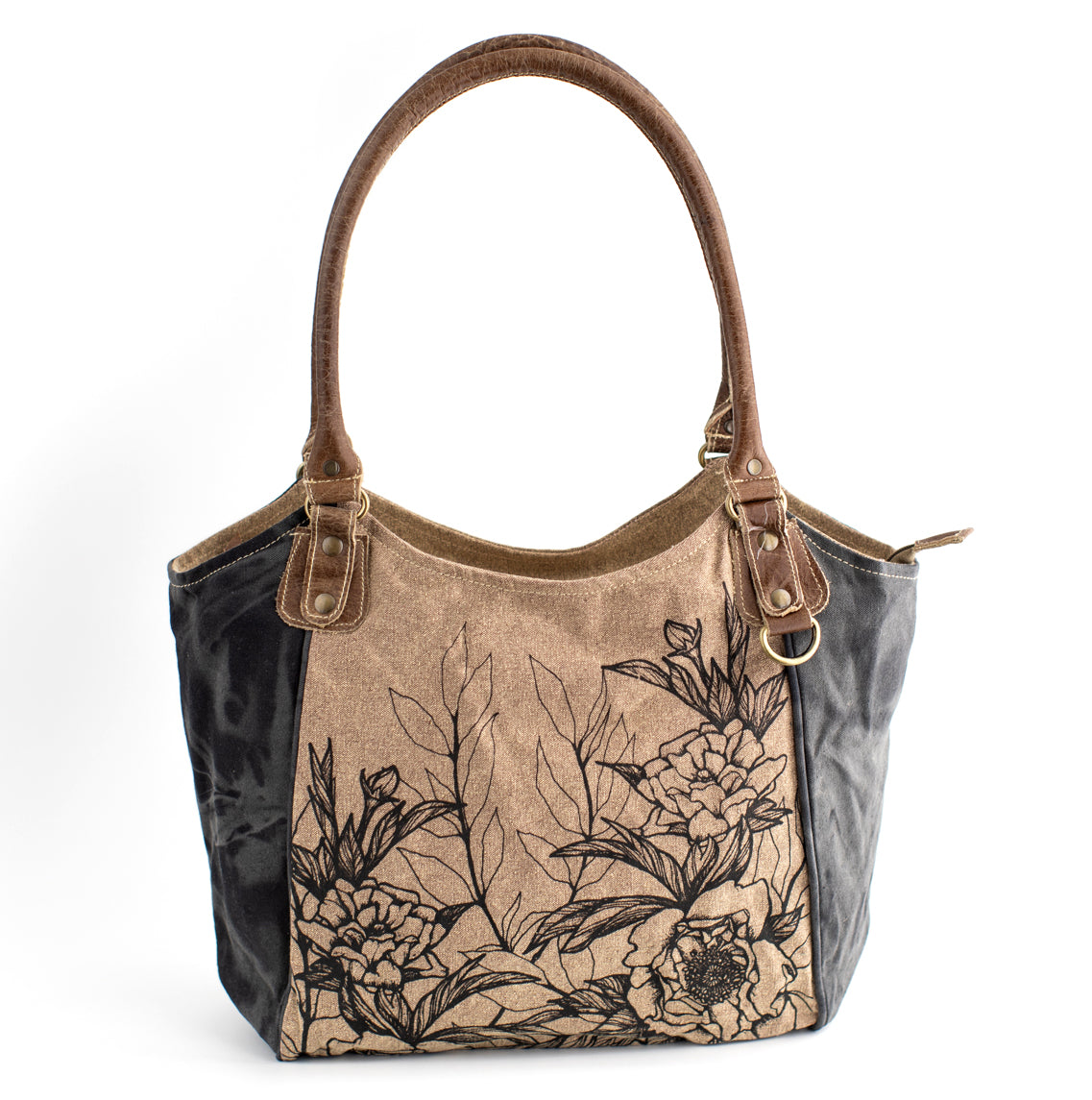 Peony Recycled Canvas Handbag