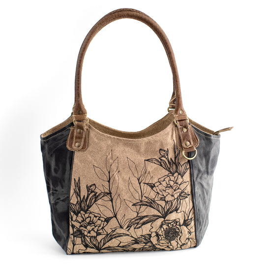 Peony Recycled Canvas Handbag