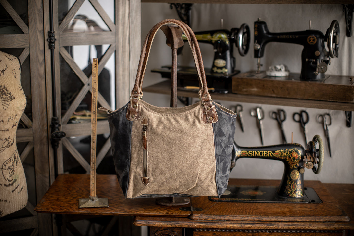 Peony Recycled Canvas Handbag