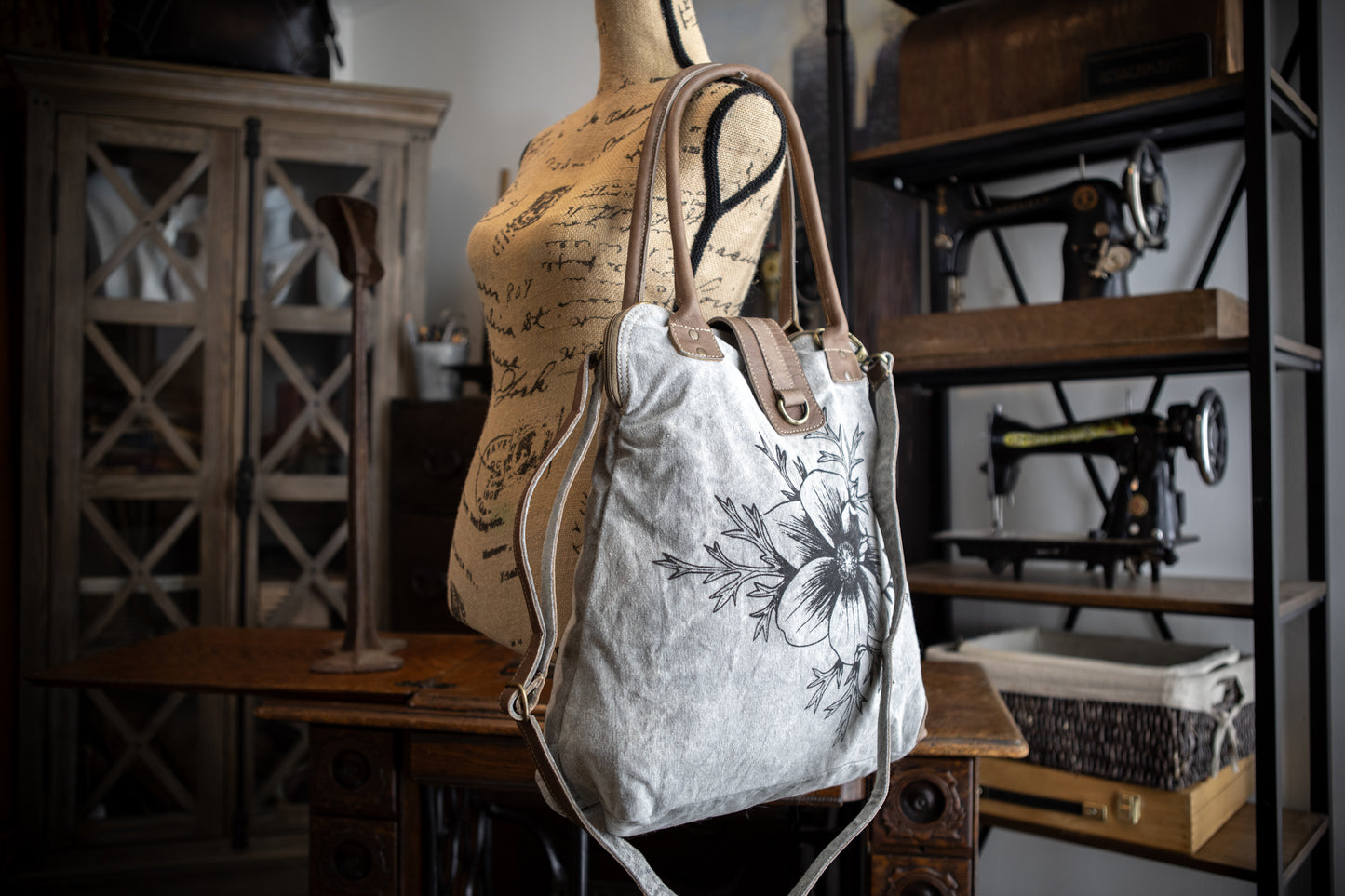 Pasque Flower Recycled Canvas Carryall