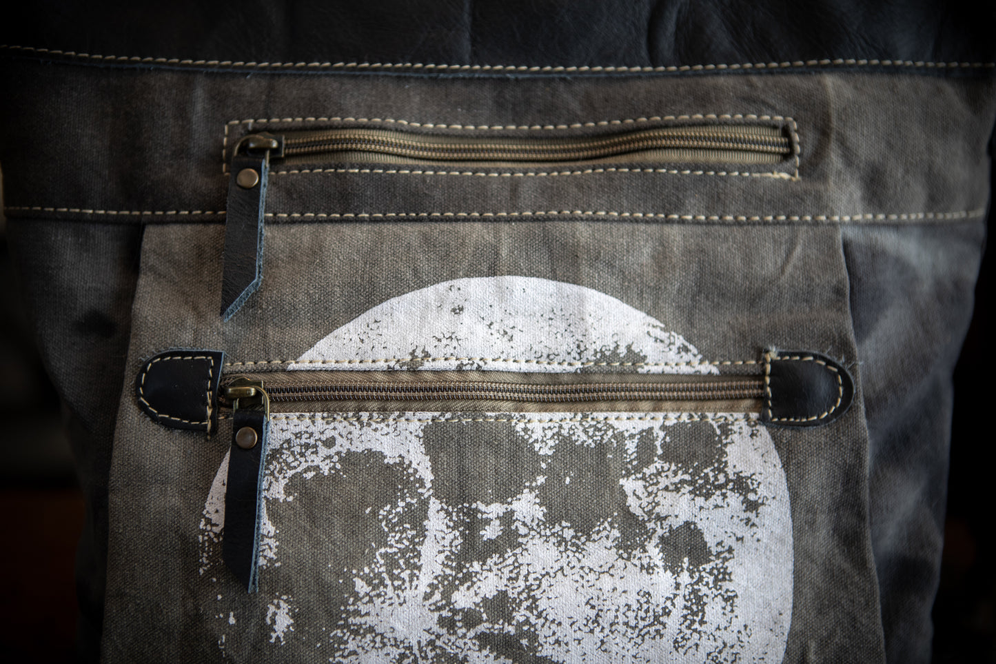 Full Moon Recycled Canvas Messenger