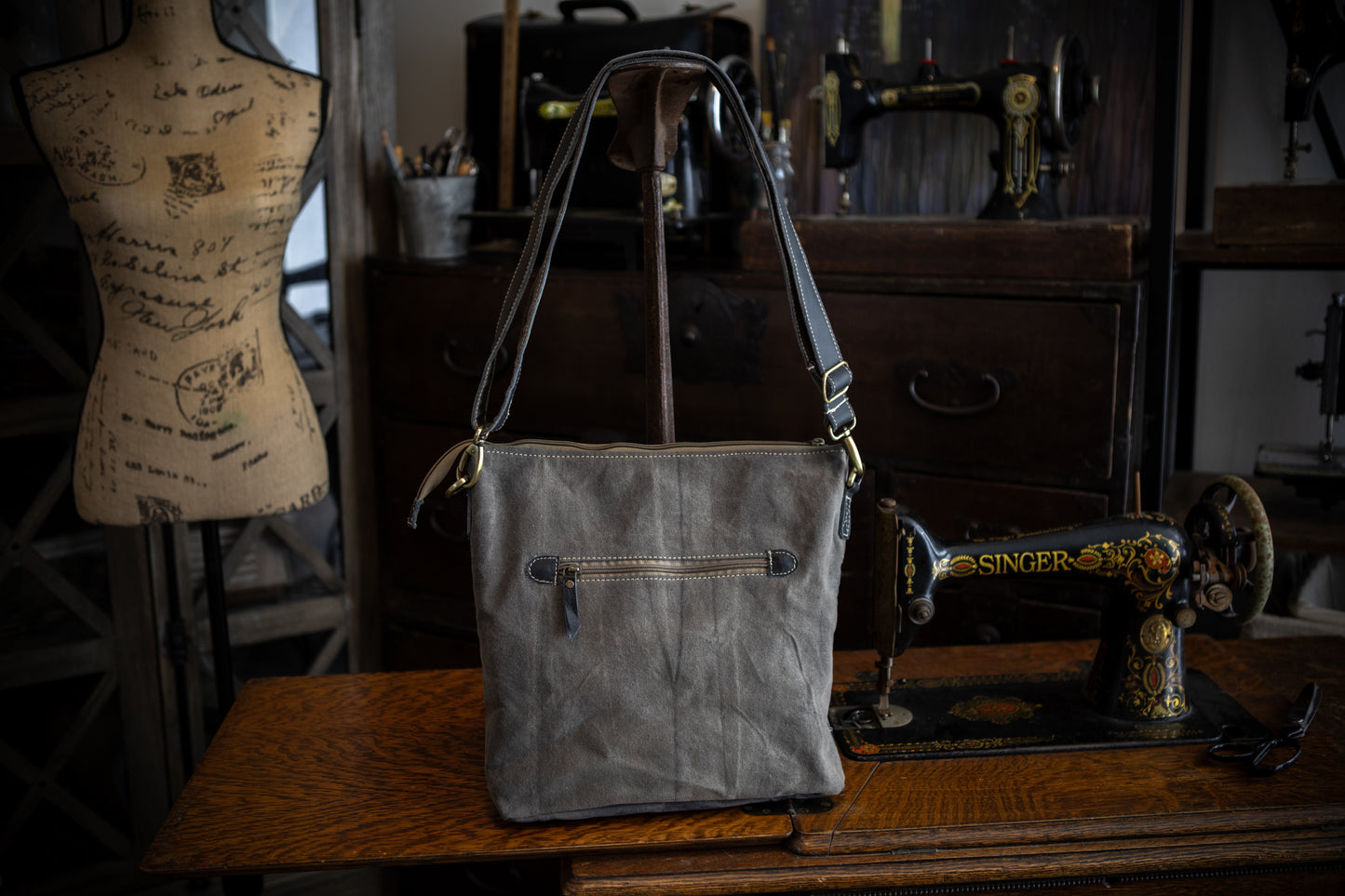 Full Moon Recycled Canvas Messenger
