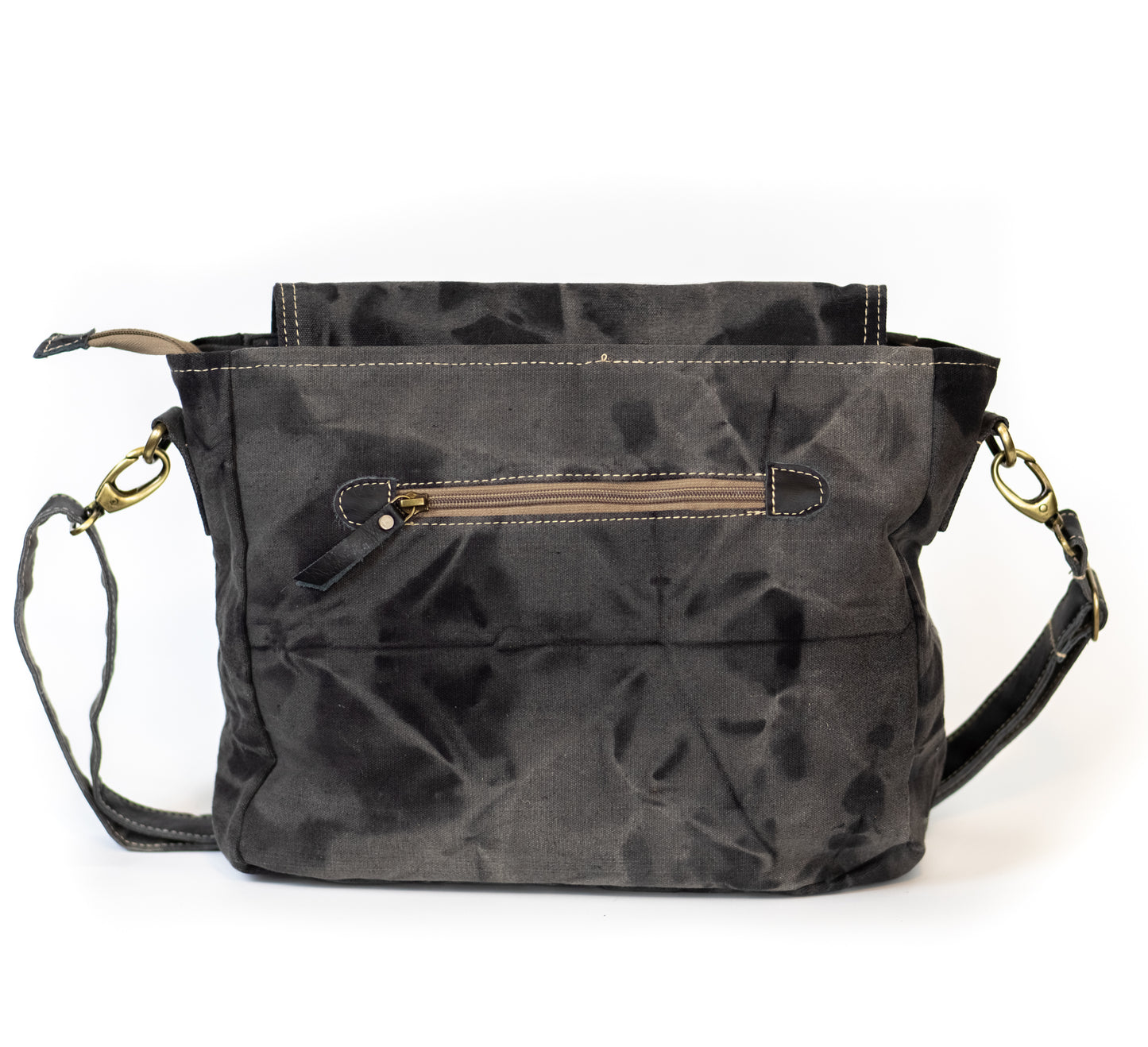 Lunar Moth Recycled Canvas Saddle Bag